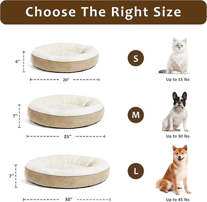 Love's cabin Round Donut Cat and Dog Cushion Bed 25in Pet