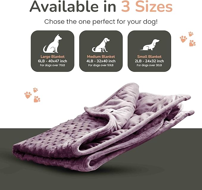 Calming Weighted Dog Blanket for Anxiety Relief