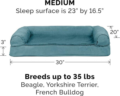 Furhaven Replacement Dog Bed Cover Plush & Suede Sofa-Style