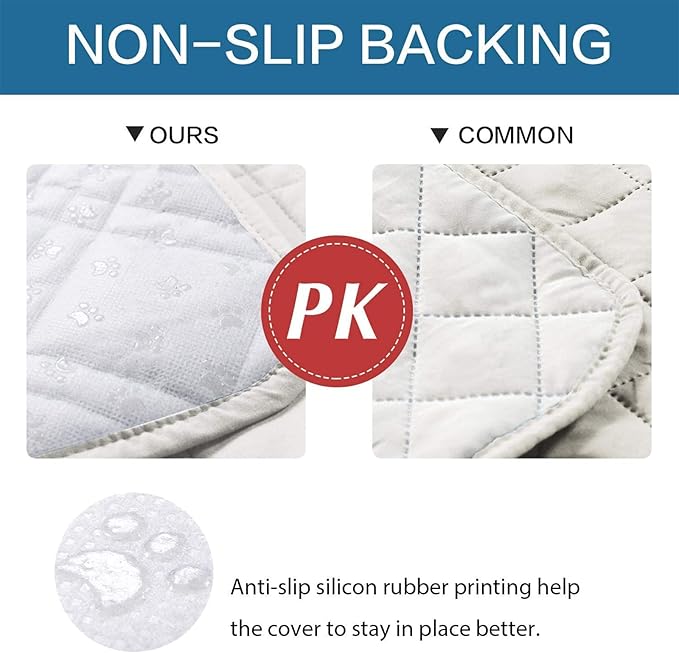 Water Resistant Dog Bed Cover Pet Blanket with Anti-Slip Back for Furniture Bed Couch Sofa (82x96 Inch