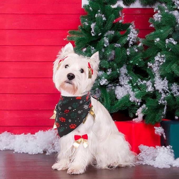 SCENEREAL Christmas Dog Bandana 4 Pack