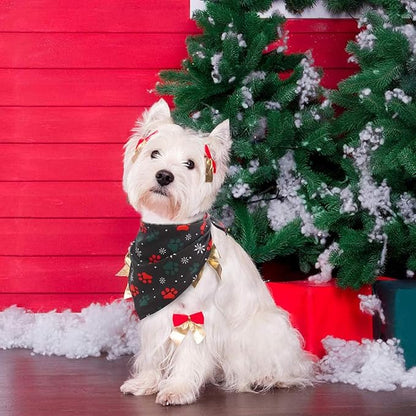SCENEREAL Christmas Dog Bandana 4 Pack