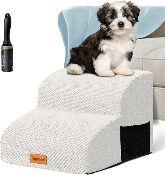 Topmart High Density Foam Dog Steps 2 Tiers 11.8" High,Non-Slip