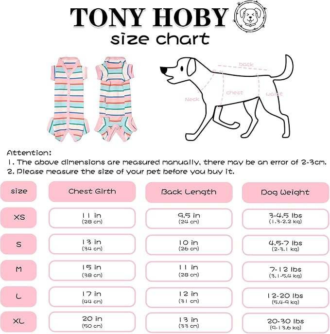 TONY HOBY Dog Pajamas