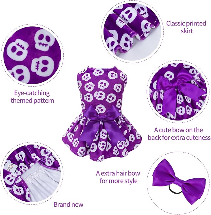 CuteBone Dog Dresses Velvet Holiday Small Dogs Clothes CVA35S