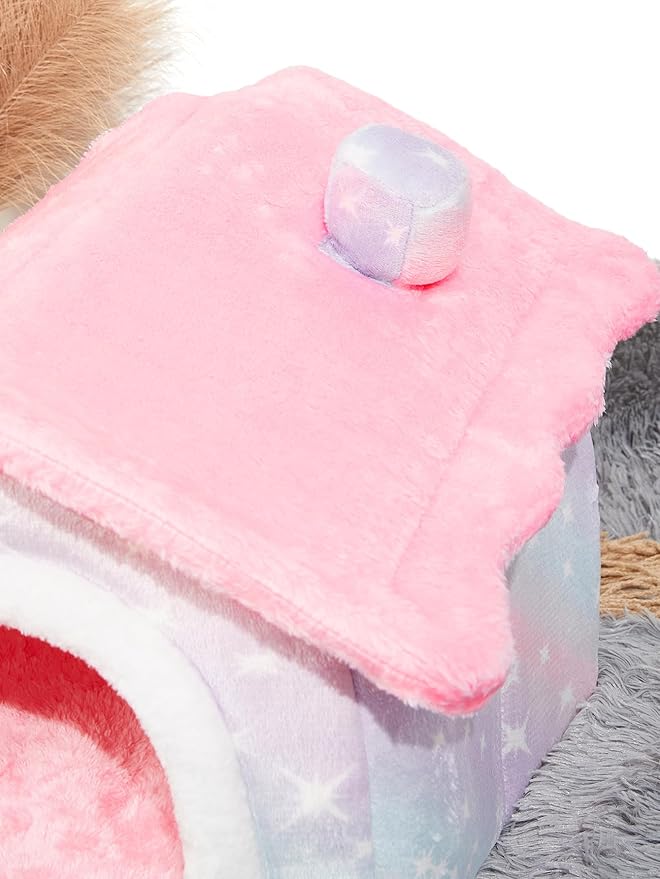 QWINEE Tie Dye Design Cat Dog Bed Pet