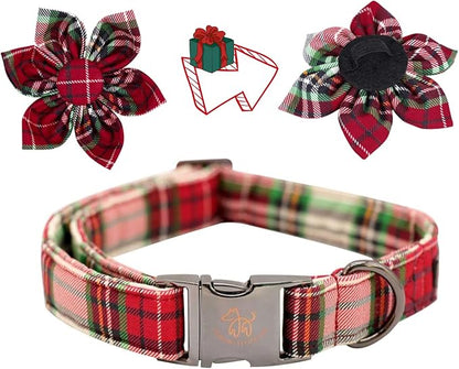 Elegant little tail Flower Christmas Dog Collar for Female or Male Dogs