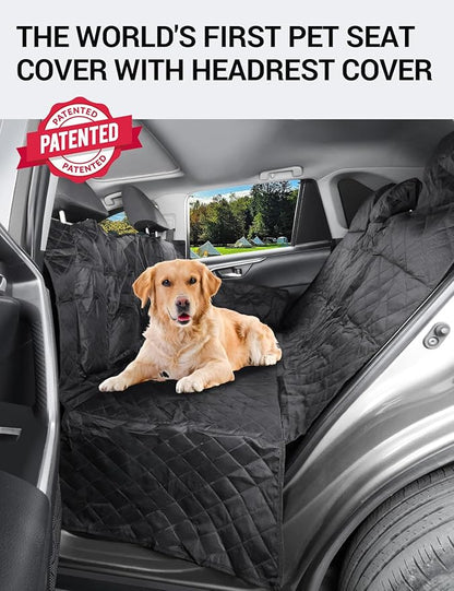 Proadsy 2024 Upgrade Dog Car Seat Cover Custom Fit 2019-2024 Toyota Rav4 SUV Back Seat Extender Waterproof Scratch Proof Durable Black Protector Pet Hammock