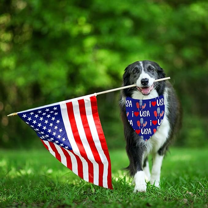 4th of July Dog Bandanas 2 Pack,