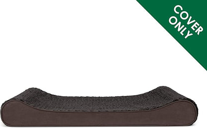 Furhaven Replacement Dog Bed Cover Ultra Plush Faux Fur & Suede Contour Luxe Lounger