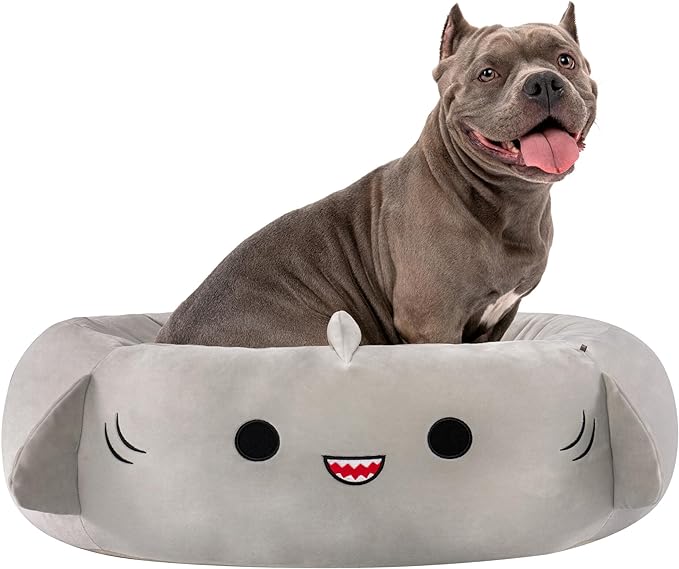 Squishmallows 30-Inch Gordon Shark Pet Bed