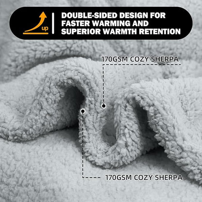 furrybaby Dog Blanket Soft Dog Blankets for Small Dogs Puppy Essentials Washable Fluffy Sherpa Fleece Cat Blanket 24x32 Inches for Bed Furniture Couch Sofa (Double-Layer Small