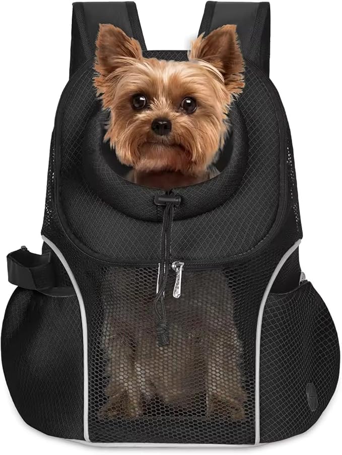 HAQPARAST Dog Travel Backpack with Safety Belt - Portable Pet Carrier for Hiking, Cycling, and Outdoor Adventures - Durable, Comfortable, Secure, Adjustable, Lightweight, for Small and Medium Dogs