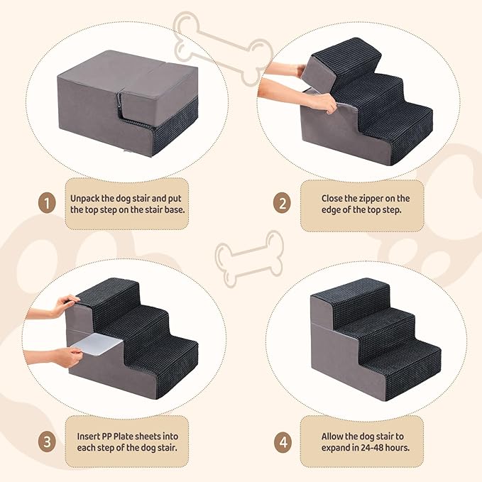 4-Step Dog Stairs 18'' H