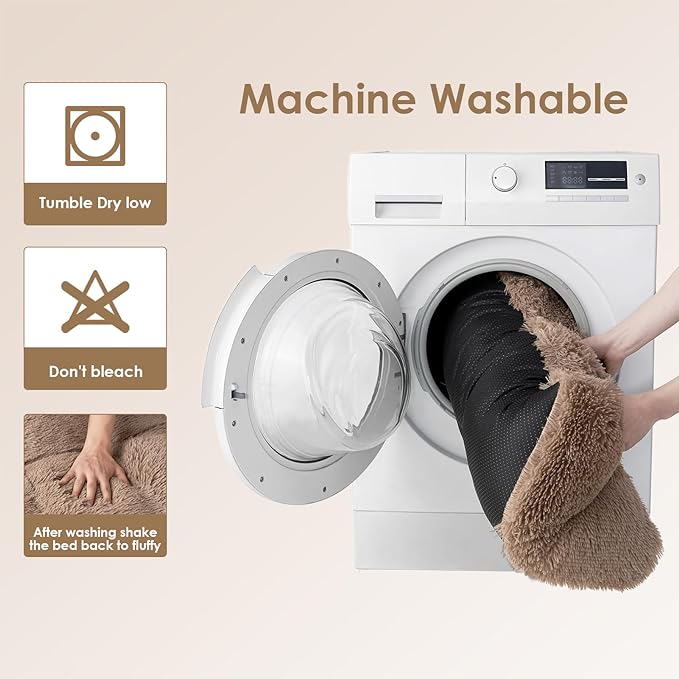 EHEYCIGA Fluffy Dog Crate Bed for Medium Dogs