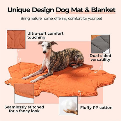Dog Blanket Mat for Dogs Cats 40×46" Leaf