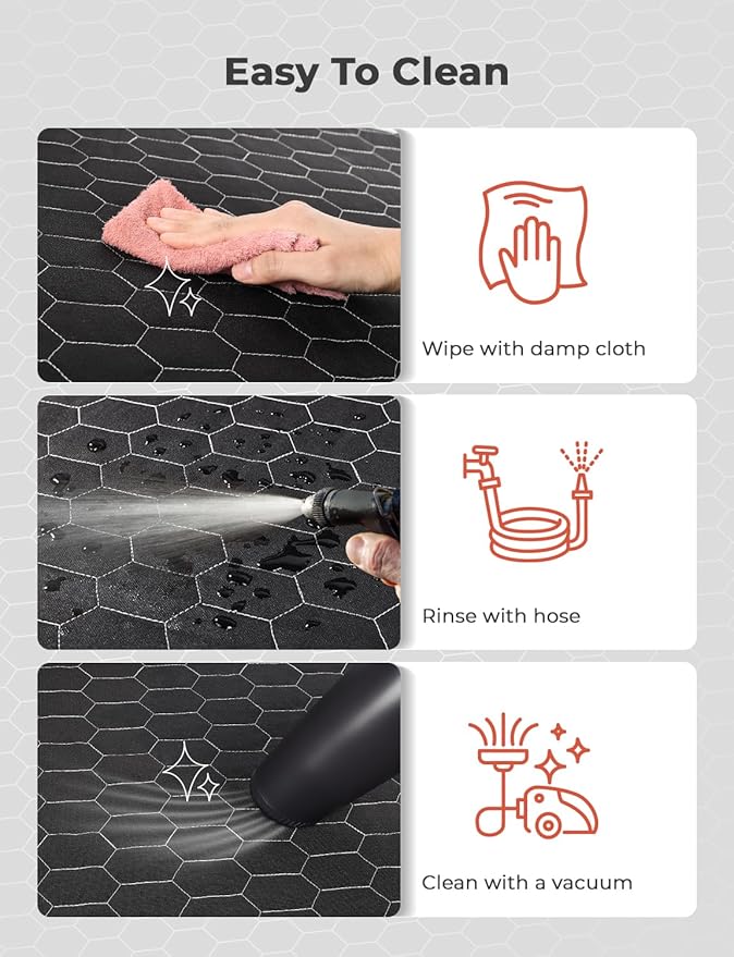 Oasser SUV Cargo Liner for Dogs Large Cargo Liner for SUV Waterproof Trunk Cover for Dogs with Detachable Pocket (Black (55 x 91inch)