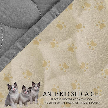 Ameritex Pet Bed Cover Dog Bed Blanket for Sofa and Furniture Waterproof New Pattern Design (68x82 Inch, Light Grey)