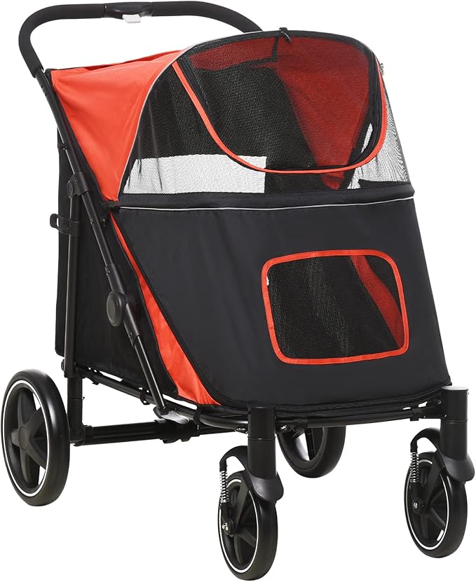 NicBex Dog Stroller One-Click Foldable Doggy Stroller Pet Stroller with Storage Smooth Ride with Shock Absorption