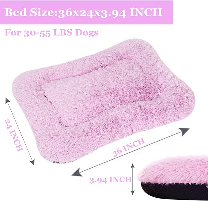 Coohom Deluxe Plush Dog Bed Pet Cushion Crate Mat