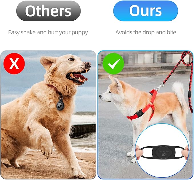 Air Tags-2 Pack Airtag Dog Collar Holder SWINCHO 1-3cm Width