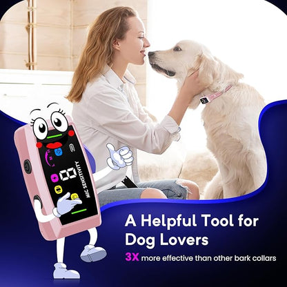 2024 AI Dog Bark Collar Sets for Large Small Medium Dogs Waterproof 2in1 No 3 Adjustable |IP68 Waterproof