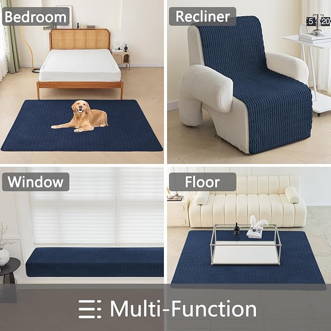 Dog Bed Cover Sofa Protector,Anti Slip Sofa Covers for Living Room Couch Covers,Sofa Mat,Seat Cover,Dog Mat,Pet Pad for Furniture 1 Piece (40x60 inch,Dark Blue)