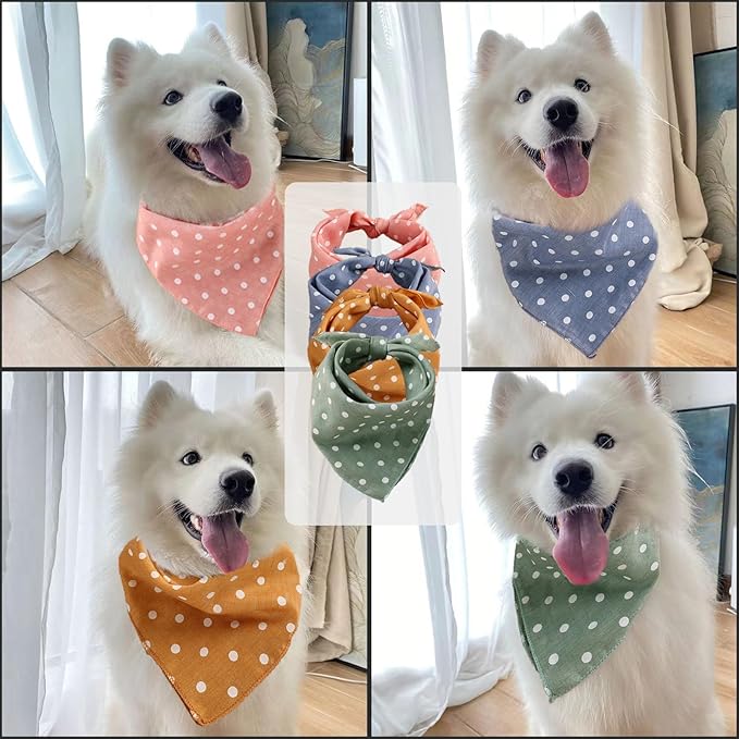 4 Pack Dog Bandana