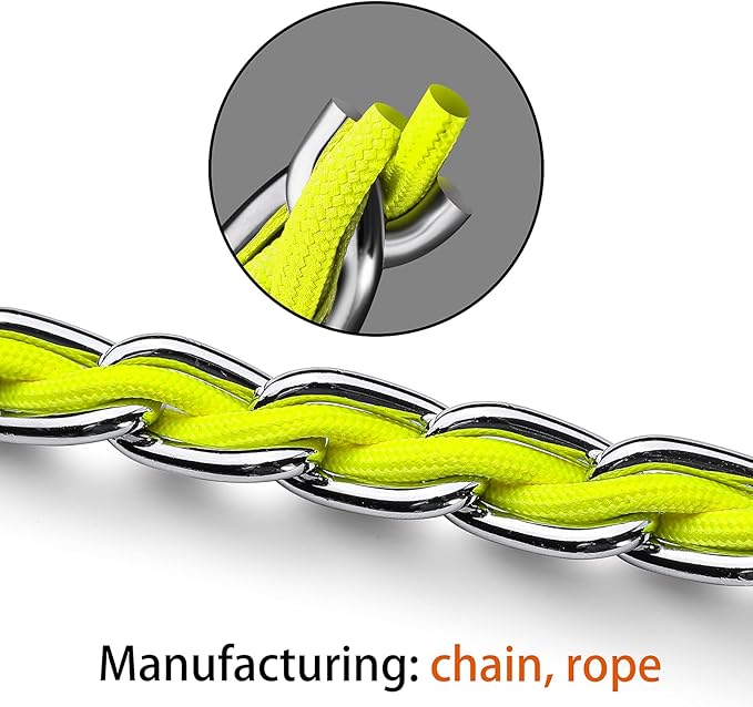 Chew Proof Metal Leash Chain Dog Leash for Medium Large Dogs 5FT Strong