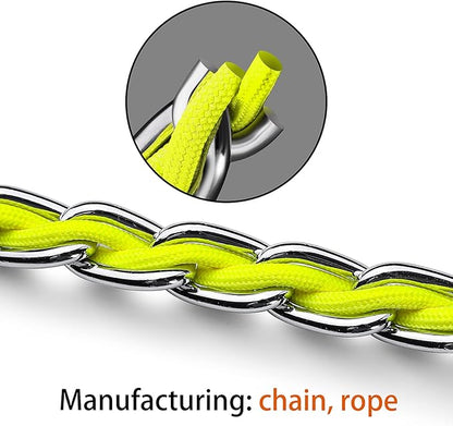 Chew Proof Metal Leash Chain Dog Leash for Medium Large Dogs 5FT Strong