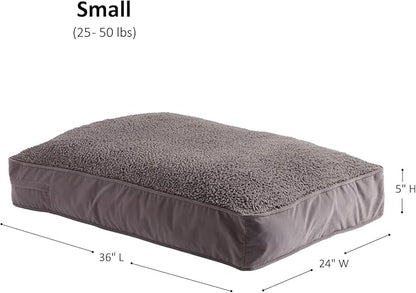 Buster Deluxe Reversible Pillow Style Sherpa Dog Bed (36 x 24 in.)