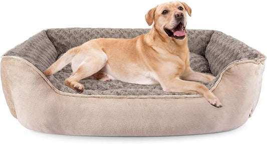 JOEJOY Rectangle Dog Bed for Large Medium Small Dogs Machine Washable Sleeping Dog Sofa Bed Non-Slip Bottom Breathable Soft Puppy Bed Durable Orthopedic Calming Pet Cuddler