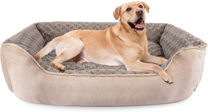 JOEJOY Rectangle Dog Bed for Large Medium Small Dogs Machine Washable Sleeping Dog Sofa Bed Non-Slip Bottom Breathable Soft Puppy Bed Durable Orthopedic Calming Pet Cuddler