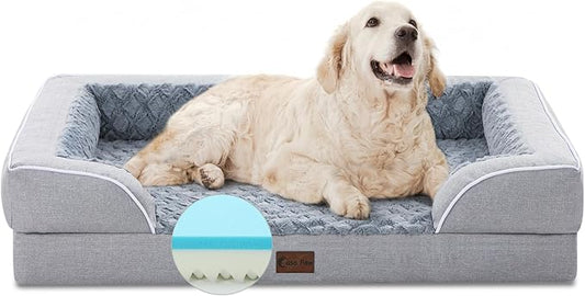 Memory Foam XL Dog Bed with Bolsters