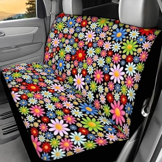 Doojoayie Rear Bench Car Seat Cover Split Bench Rear Seat Protector Back Seat Cover for Kids & Dogs