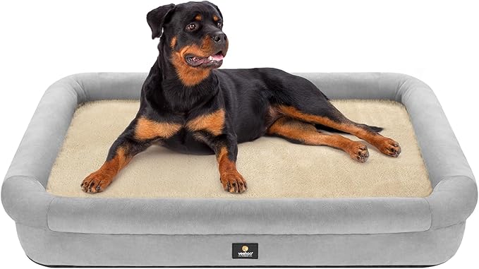 Veehoo XXXL Dog Bed for Large Dogs 4-Sides Bolster