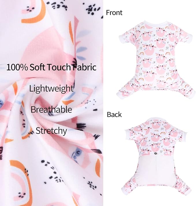 CuteBone Sloth Soft Puppy Pajamas Cute Dog Pjs P263XL X-Large