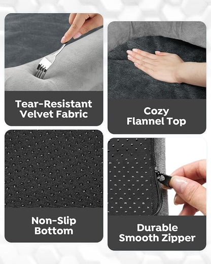 Veehoo XL Dog Bed for Large Dogs 4-Sides Bolster