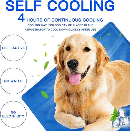 Dog Cooling Mat Gel: Large Cooling Pad for Dog (31.8" x 37.7"