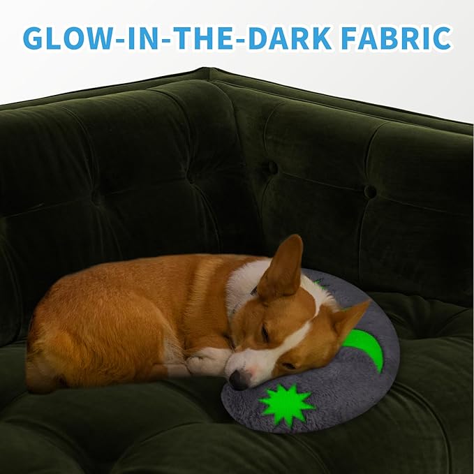 Glow-in-the-Dark U-Shaped Calming Pet Pillow for Dogs & Cats