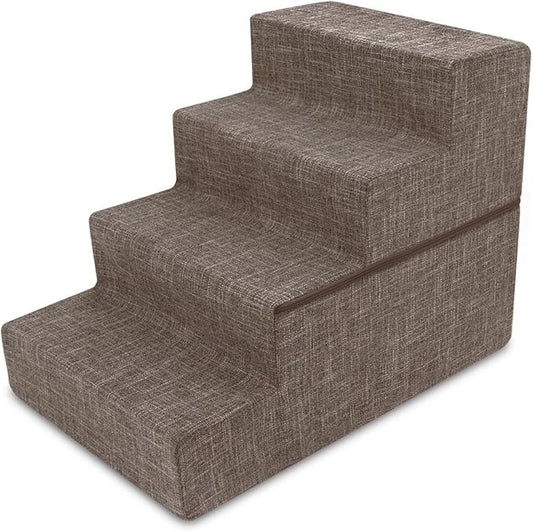 Best Pet Supplies Foldable Foam Pet Steps for Small Dogs and Cats 4-Step