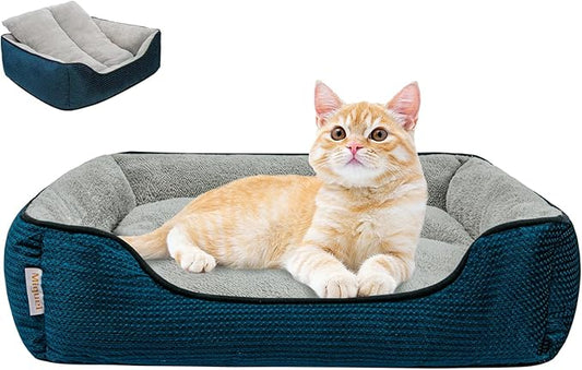Miguel Washable Cat Beds for Indoor Cats with Removable Cushion/Pillow 20 Inch
