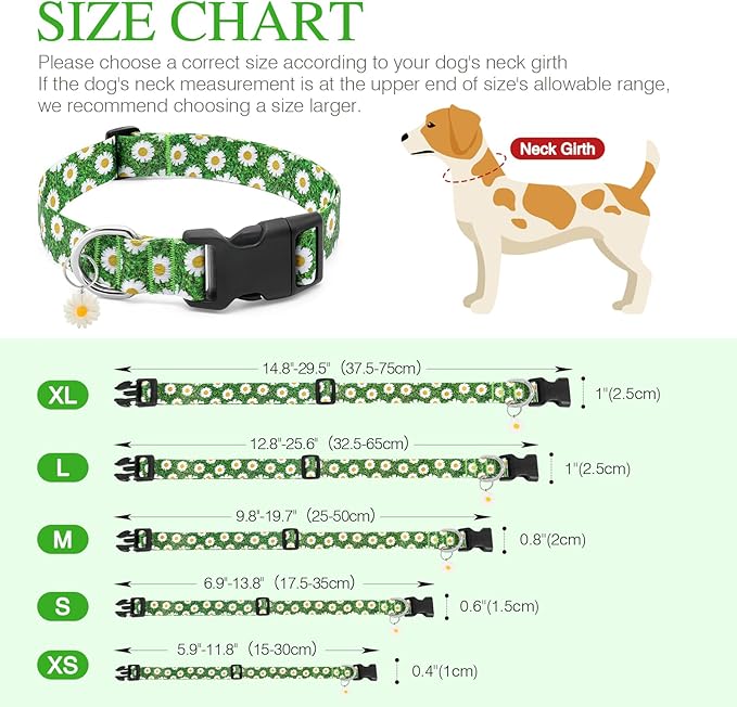 BiPawTi Green Dog Collars for Large Dog