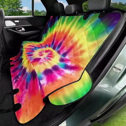 AFPANQZ Rainbow Tie Dye Car Seat Cover Pet