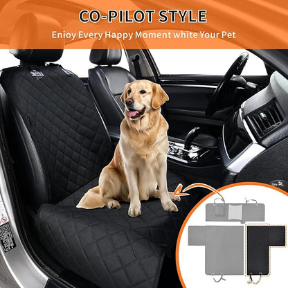 Dog Car Seat Cover for Back Seat Pet Cover for Dogs Waterproof Dog Hammock for Car 600D Heavy Duty Non Slip Scratch Proof Backseat Cover for Dogs in Car