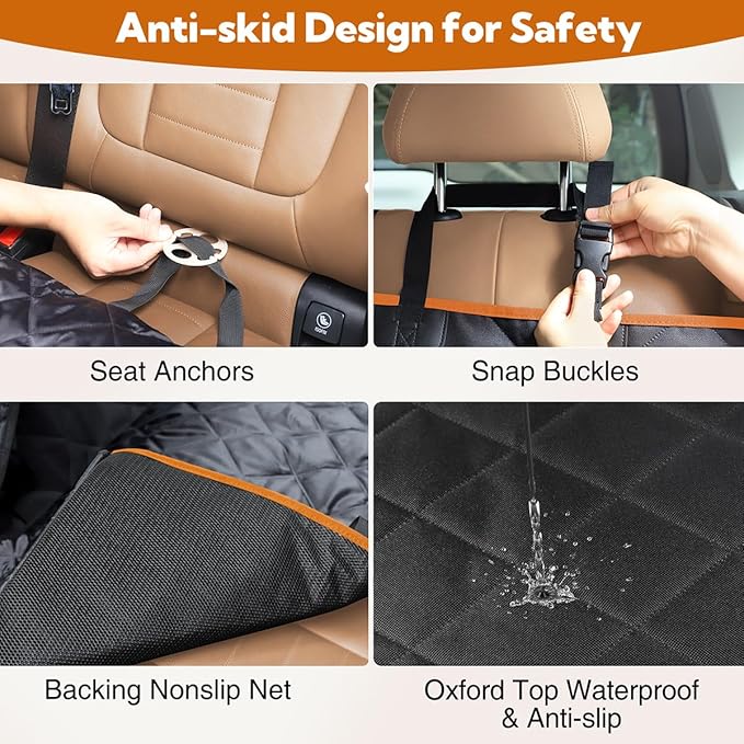 Kytely Dog Seat Cover Car Seat Cover for Back Seat