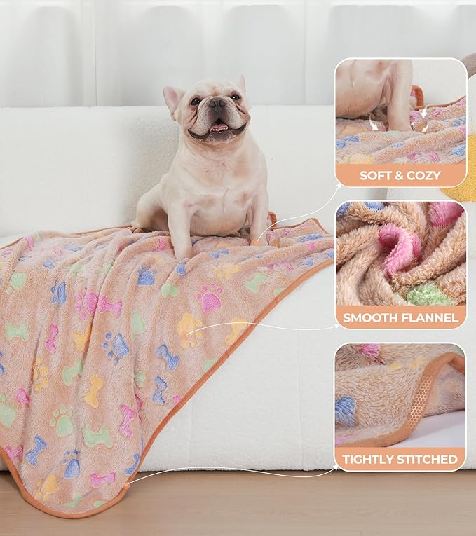 Luciphia 1 Pack 2 Pet Blankets for Dogs Cats (23x16 inch)