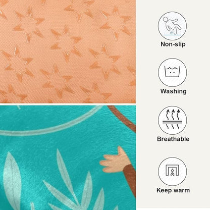 Monkey and Banana Pet Bed Pad Soft Dog Bed Mat with Anti-Slip Bottom 36'' x 24''