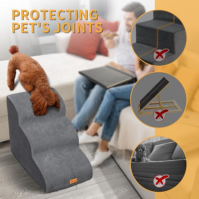 Topmart 3 Tiers Foam Dog Ramps/Steps