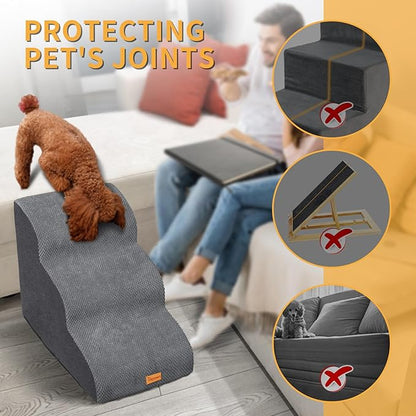 Topmart 3 Tiers Foam Dog Ramps/Steps